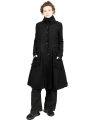 Rundholz Black Label - Coat waisted with suitcase pockets boiled wool + felt Black - 2243881203