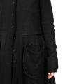 Rundholz Black Label - Coat waisted with suitcase pockets boiled wool + felt Black - 2243881203