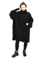 Rundholz DIP - Knitted dress with stand-up collar and wide sleeves Oversize Black - 2242687304