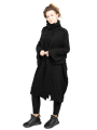 Rundholz DIP - Knitted dress with stand-up collar and wide sleeves Oversize Black - 2242687304