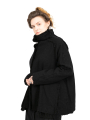 Rundholz Black Label - Jacket with high collar and pleated pockets felted wool fabric oversize Black - 2243281102