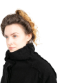 Rundholz Black Label - Jacket with high collar and pleated pockets felted wool fabric oversize Black - 2243281102