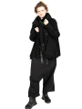 Rundholz Black Label - Jacket with high collar and pleated pockets felted wool fabric oversize Black - 2243281102