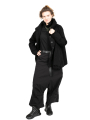 Rundholz Black Label - Jacket with high collar and pleated pockets felted wool fabric oversize Black - 2243281102