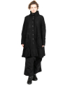 Rundholz Black Label - Jacket in A-line with suitcase pockets boiled wool + felt oversize Black - 2243881102