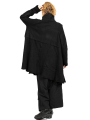 Rundholz Black Label - Jacket in A-line with suitcase pockets boiled wool + felt oversize Black - 2243881102