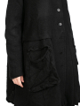 Rundholz Black Label - Jacket in A-line with suitcase pockets boiled wool + felt oversize Black - 2243881102