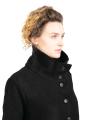 Rundholz Black Label - Jacket in A-line with suitcase pockets boiled wool + felt oversize Black - 2243881102