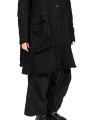 Rundholz Black Label - Jacket in A-line with suitcase pockets boiled wool + felt oversize Black - 2243881102