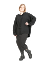 Aequamente - Pullover mit V-Ausschnitt Kaschmir mit Details aus Seide Black Black