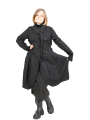 Rundholz - Fitted coat with patch pockets felted wool fabric black - 2241011213