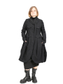 Rundholz - Fitted coat with patch pockets felted wool fabric black - 2241011213