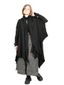 Rundholz DIP - Giant scarf or knitted vest with armholes boiled wool Black - 2242687710