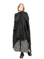 Rundholz DIP - Giant scarf or knitted vest with armholes boiled wool Black - 2242687710