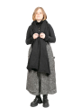 Rundholz DIP - Giant scarf or knitted vest with armholes boiled wool Black - 2242687710