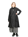 Rundholz Black Label - Lange Weste zum Binden gekochte Wolle + Filz Oversize Black - 2243881004