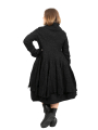 Rundholz - Knitted coat in balloon shape houndstooth boiled wool Black Jacquard - 2241687206