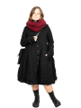 Rundholz - Knitted coat in balloon shape houndstooth boiled wool Black Jacquard - 2241687206