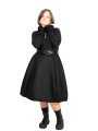 Rundholz - Extravagant skirt in tulip shape felted wool fabric Black - 2241770309