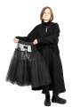 Rundholz DIP - Pure new wool circle skirt with tulle underskirt Black - 2242210308