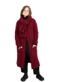 Pal Offner - Long Cardigan Baby Alpaca Wool Merlot