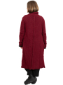 Pal Offner - Long Cardigan Baby Alpaca Wool Merlot