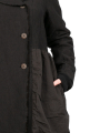 Aequamente - Linen and wool coat Black