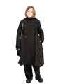 Aequamente - Linen and wool coat Black