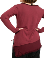 Pal Offner - Layered Look Longsleeve_Cotton Jersey + Georgette Merlot - 30103