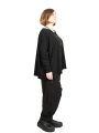 Rundholz Black Label - Shirt with tulle trims at the neck and hem Oversize black - 2243330509