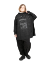 Rundholz DIP - Tunic in balloon shape with tone-in-tone print Oversize Black Print - 2242300507