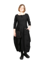 Rundholz Black Label - Balloon dress with gathers in the balloon shape Super Stretch Black - 2243220904