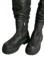 Lofina Shoebox - Leather boot Gasoline Nero Black Black - 6064