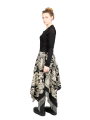 Rundholz - Skirt in wrap look jacquard floral pattern Black Jacquard - 2241040302