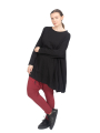 Black by K&M - A-line tunic LET'S PUT A SMILE ON YOUR FACE Black