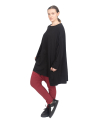 Black by K&M - A-line tunic LET'S PUT A SMILE ON YOUR FACE Black