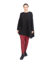 Black by K&M - A-line tunic LET'S PUT A SMILE ON YOUR FACE Black