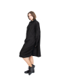 Rundholz DIP - Shirt dress with side knitted inserts Oversize Black - 2242530904