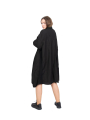 Rundholz DIP - Shirt dress with side knitted inserts Oversize Black - 2242530904