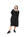 Rundholz DIP - Shirt dress with side knitted inserts Oversize Black - 2242530904