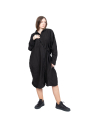 Rundholz DIP - Shirt dress with side knitted inserts Oversize Black - 2242530904