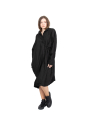 Rundholz DIP - Robe chemise avec empiècements latéraux en tricot Oversize Black - 2242530904