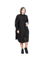 Rundholz DIP - Shirt dress with side knitted inserts Oversize Black - 2242530904