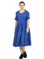 Rundholz DIP - short-sleeved oversize dress with ruffled skirt - royal - 1252280908