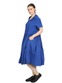 Rundholz DIP - short-sleeved oversize dress with ruffled skirt - royal - 1252280908