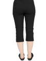 Rundholz Black Label - schmale kniebedeckte Stretchhose mit elastischen Bund - black - 1253630109