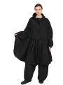 Rundholz DIP - oversize coat with hood and zipper - black - 1252281209