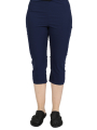 Rundholz Black Label - schmale kniebedeckte Stretchhose mit elastischen Bund - navy - 1253630109