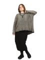 Serien°umerica - Oversize Pullover aus Merinowolle mit Strickdetails Salvia - ser5015