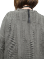 Serien°umerica - Oversize Pullover aus Merinowolle mit Strickdetails Salvia - ser5015